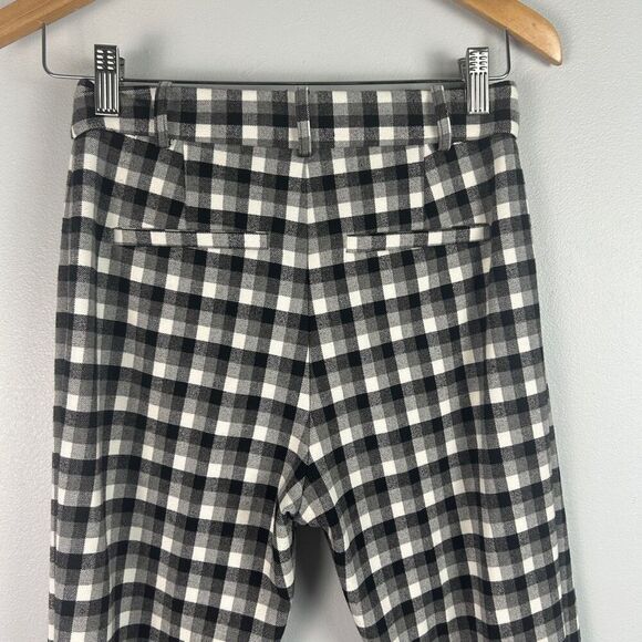 DEREK LAM 10 CROSBY CROP FLARE PLAID TROUSER - Picture 6 of 7